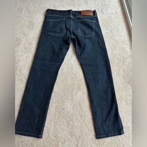 Naked and famous dark indigo skinny stretch selvedge denim jeans